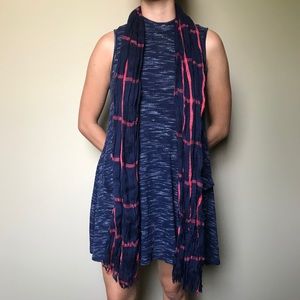 Blue and Red Plaid Scarf 泥lightweight